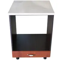 Corp pentru cuptor incorporabil cu sertar Zebra, wenge/MDF Cedru, cu blat Travertin, 60 x 85 x 60 cm