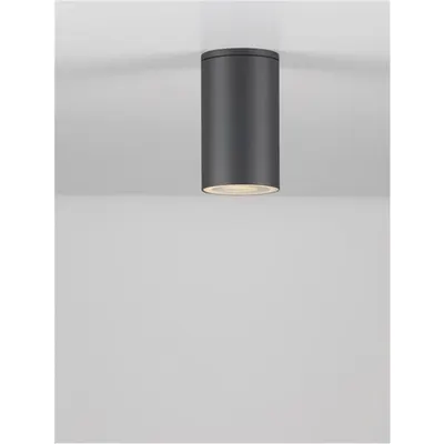 Plafoniera CERISE Gri Aluminiu turnat Aluminiu & Sticla Diffuser GU10 1x35 Wat 220-240 Volt 50Hz -IP54