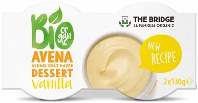 Desert organic din ovăz cu vanilie, 2 х 130 g, The Bridge