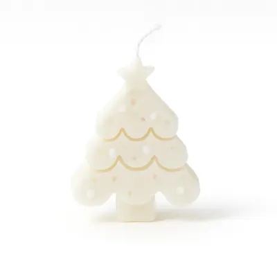 Lumânare din ceară de soia Brad de Crăciun – 6 cm - Neparfumată