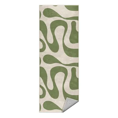 Covor tip traversă verde lavabil 80x200 cm Matcha Latte – Mila Home
