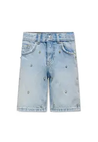 Pantaloni scurti din denim fete 15345159 - Bumbac - Albastru - Albastru