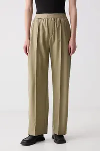 Kenzo pantaloni wide leg pentru femei din lână