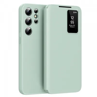 Husa pentru Samsung Galaxy S23 Ultra S918, Techsuit, SmartView, Verde