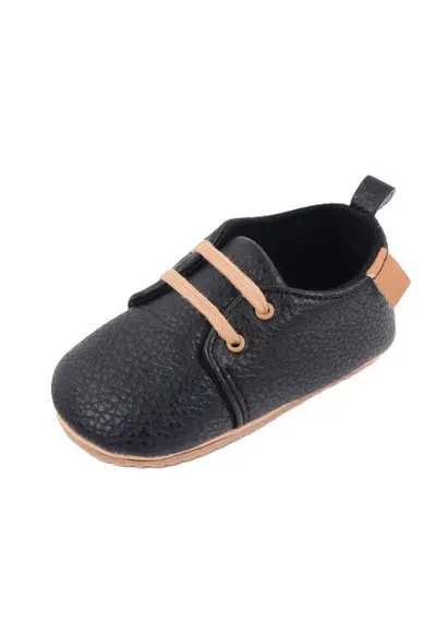 Pantofi Cu Sireturi - Elegant - Piele ecologica - Baieti - Negru