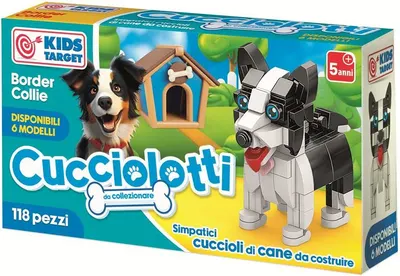 Mini constructor RS Toys Cucciolotti - Border Collie, 118 piese