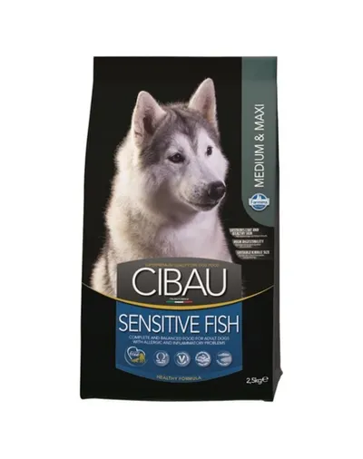 CIBAU Sensitive Fish Medium & Maxi Hrana uscata pentru cainii adulti de talie medie cu intolerante alimentare 2.5 kg