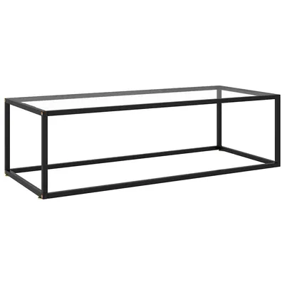 vidaXL Măsuță de cafea, negru cu sticlă securizată, 120x60x35 cm