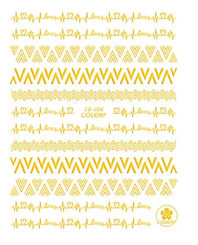 Sticker Unghii Gold - CB036