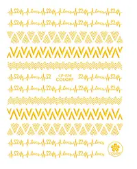 Sticker Unghii Gold - CB036