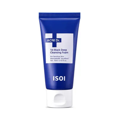 Spuma de curatare cu carbune Acni Dr. 1st Black, 75ml, Isoi