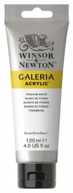 Vopsea acrilică Winsor & Newton Galeria - Alb de titan, 120 ml