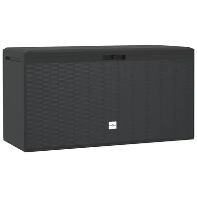 vidaXL Ladă de depozitare pentru grădină, antracit, 114 x 47 x 60 cm