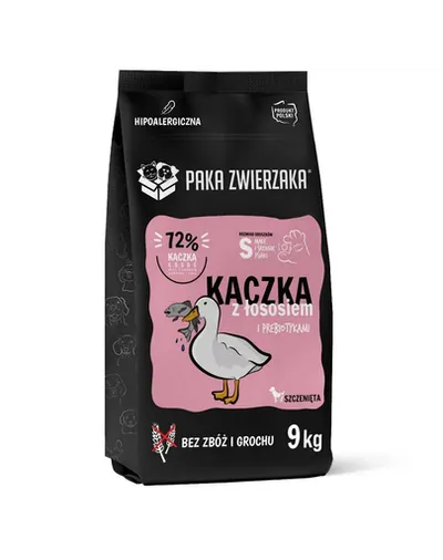 PAKA ZWIERZAKA Seven’th Heaven Duck & salmon Puppy 9 kg Hrana uscata catei, cu rata si somon
