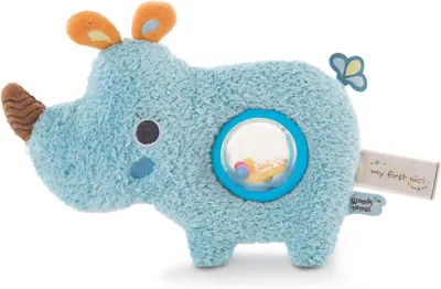 NICI Jucărie activă 2D Manufi rinocerul, 20cm