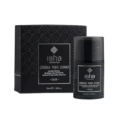 Crema de fata cu acid hialuronic si ulei de argan pentru barbati 50ml Isha