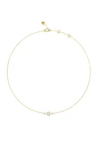 Colier decorat cu Mother of Pearl si cristale - Auriu