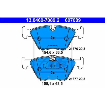 Set placute frana, frana disc ATE 13.0460-7089.2