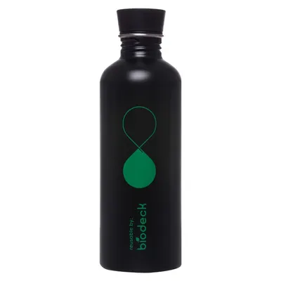 Sticla Otel, Reutilizabila, Biodeck, Neagra, 500 ml