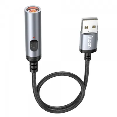 Bricheta Electrica HOCO UA30, USB-A, 30cm, Gri