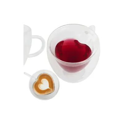 Cana termica, capacitate 240 ml, forma interioara inima, pereti dubli