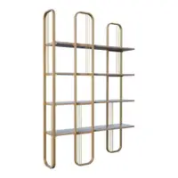 Etajeră aurie cu aspect de lemn de pin 125x180 cm Sierra – Kalune Design