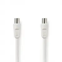 Cablu prelungitor coaxial antena IEC T-M 1.5m Alb, Nedis CSGL40000WT15