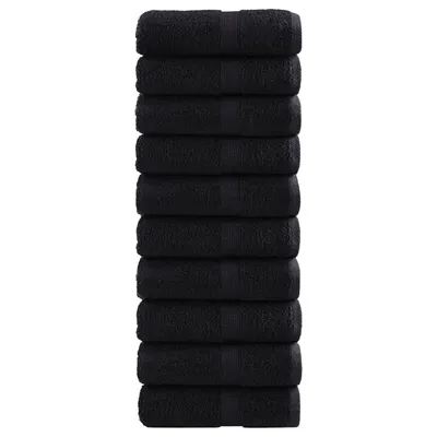 Gossi prosoape oaspeti premium solund 10 buc. negru 30x50 cm 600 gsm