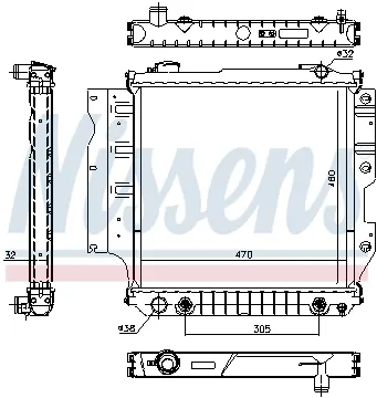 Radiator apa racire motor (transmisie automata manuala) JEEP WRANGLER I, WRANGLER II 2.5 4.0 intre 1998-2007