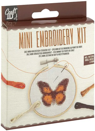 Kit de broderie creativă Grafix - Fluture, 12.5 х 10 cm