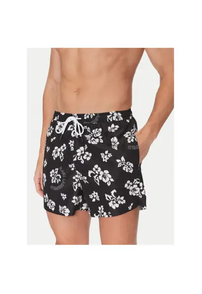 Pantaloni scurti de baie barbati A2M46035 - Poliester - Negru - Negru