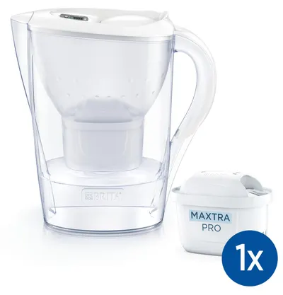 Cană de filtrare apă BRITA - Marella Cool Memo Pro, 2.4 l, alb