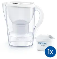Cană de filtrare apă BRITA - Marella Cool Memo Pro, 2.4 l, alb