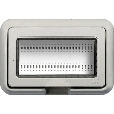 Placa ornament 4 module IP55 Bticino Living Light 24604N, alb