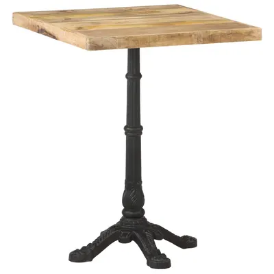 Gossi masa de bistro, 60 x 60 x 77 cm, lemn de mango brut