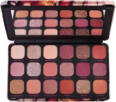 Makeup Revolution Forever Flawless - Paletă de farduri Allure, 18 culori