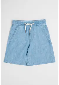 Pantaloni scurti din chambray - Albastru deschis