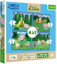 Puzzle Trefl 4 în 1 - Peppa îi place aventurile