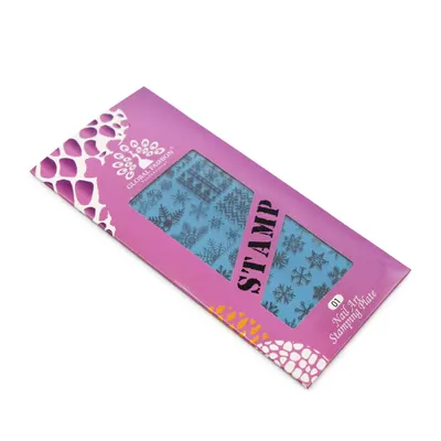 Matrita pentru stampila unghii de Anul Nou #01, Global Fashion, L030, 12,5*6,5 cm Engros