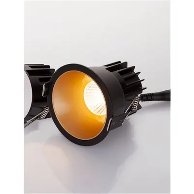 Spot LUELA Nisipiu Negru Alum. & Auriu Reflector 13W 220-240V 300mA 1172Lm Cree 2700K CRI>90 UGR<19 Beam Angle 38° IP20 Driver Eaglerise Included