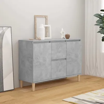 vidaXL Servantă, gri beton, 101x35x70 cm, lemn prelucrat