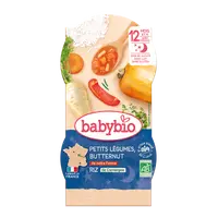 Meniu bio piure din legume si orez +12 luni, 2 x 200g, BabyBio