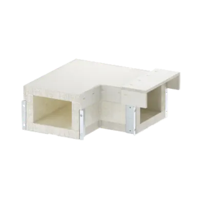 90° bend I90/E30, internal height 105 mm | Type BSKH-FB091026