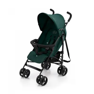 Carucior sport Kinderkraft Tik tip umbrela green forest, spatar reglabil, pozitie somn, suport pentru picioare, roti din spuma Eva, greutate 6,5 kg