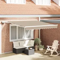 Gossi marchiza manuala retractabila cu led bej 300x250 cm, Gossi marchiza de inlocuire pentru cadru de 3x2.5 m bej