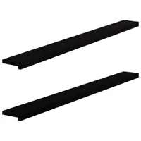 vidaXL Pervaz 2 buc lemn masiv de maro-negru 160x15x2 cm