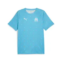 Tricou fotbal bărbați slim mânecă scurtă Olympique De Marseille albastru PUMA