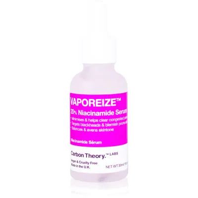 Carbon Theory Vaporeize 20% Niacinamide Serum ser facial cu niacinamidă și zinc 30 ml