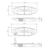 Set placute frana, frana disc NIPPARTS N3617004