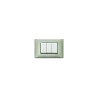 Placa ornament 4 module Vimar(Plana)metal metallized green
